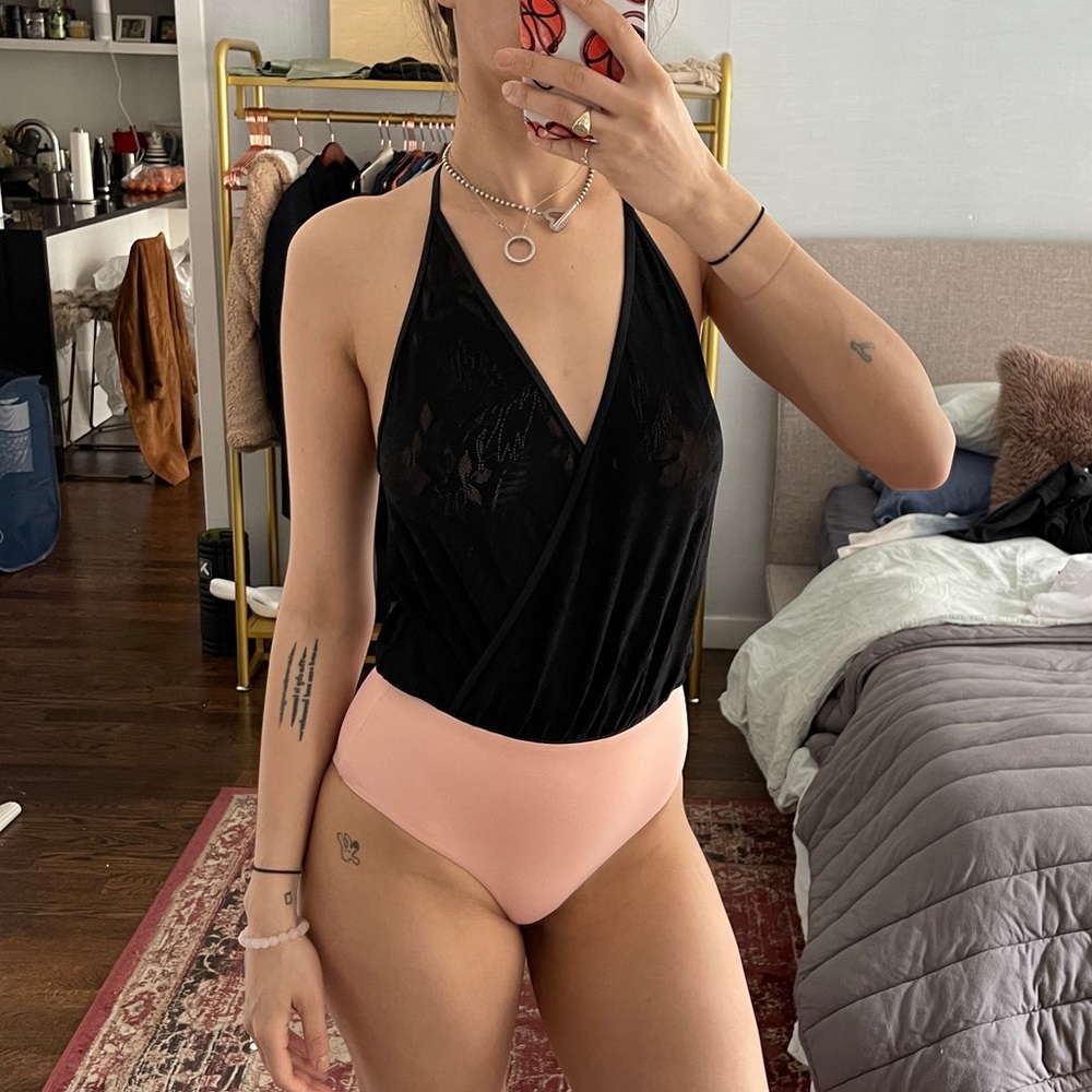 ALBERTINE One-Piece Bathing Suit - Pink/Black